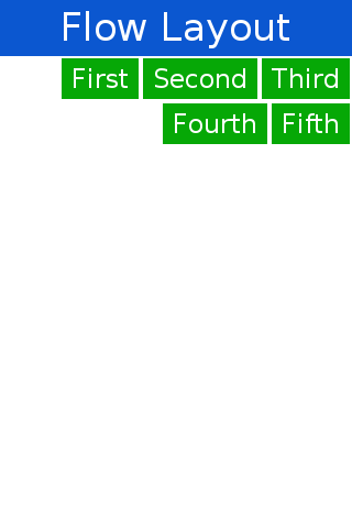 Flow layout aligned to the right