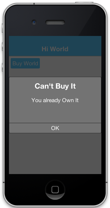 In App buy already owned