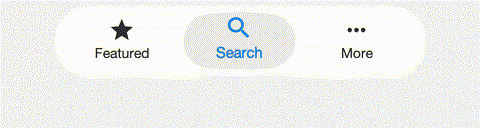 iOS 26 Liquid Glass tab selection morph