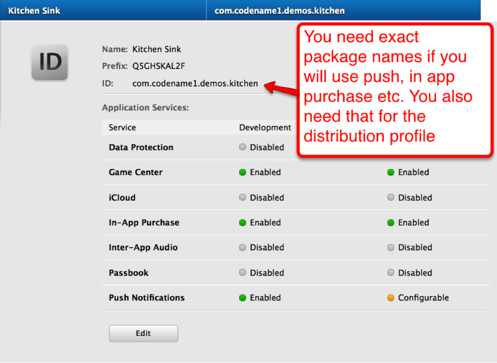 Provisioning Profile with app ID